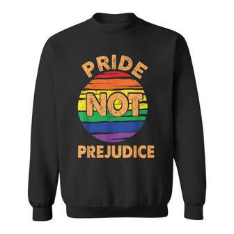Pride Not Prejudice Lgbt Gay Pride Retro Vintage Sweatshirt | Mazezy