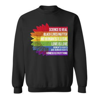 Pride Science Real Black Lives Matter Love Is Love Lgbtq Sweatshirt | Mazezy