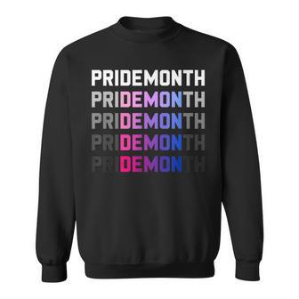 Pridemonth Demon Vintage Human Right Bisexual Sweatshirt | Mazezy