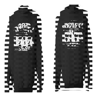 Promoted To Baba Est 2020 Outfit First Father Papa Gifts Sweatshirt | Mazezy