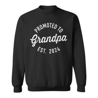 Promoted To Grandpa 2024 For New Baby Shower Granddad Sweatshirt - Seseable