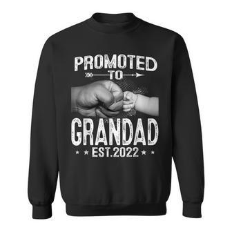 Promoted To Great Grandad 2022 Fathers Day First New Grandpa Grandpa Funny Gifts Sweatshirt | Mazezy CA