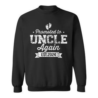 Promoted To Uncle 2024 Again Fathers Day Soon To Be Uncle Sweatshirt | Mazezy UK