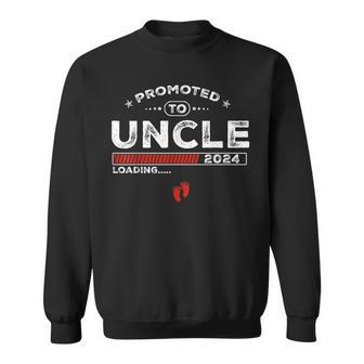 Promoted To Uncle Est 2024 Loading Soon To Be Dad Uncle Sweatshirt | Mazezy UK