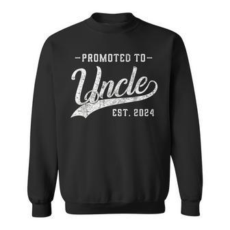 Promoted To Uncle Est 2024 Father's Day To New Dad Sweatshirt - Monsterry