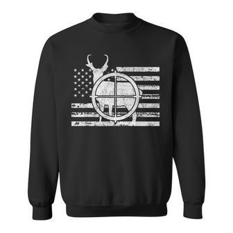 Pronghorn Hunter American Flag Patriotic Hunting Sweatshirt | Mazezy