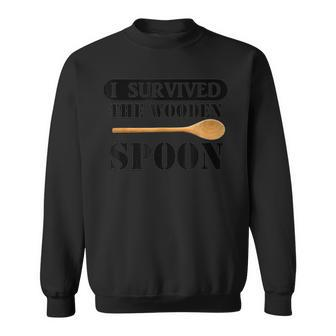 Proud Adult Spoon Survivor I Survived The Wooden Spoon Sweatshirt - Thegiftio UK