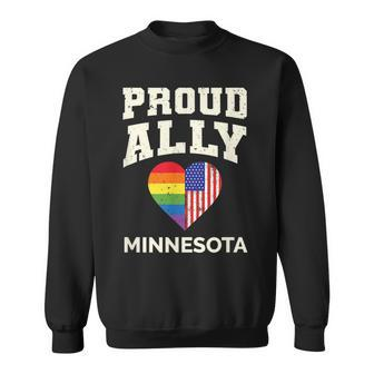 Proud Ally Gay Pride Flag Gender Equality Minnesota Sweatshirt | Mazezy