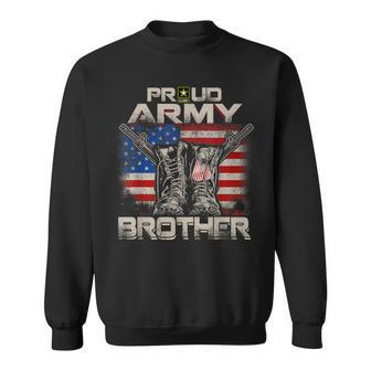 Proud Army Brother America Flag Us Military Pride Sweatshirt | Mazezy