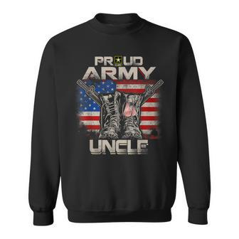 Proud Army Uncle America Flag Us Military Pride Sweatshirt | Mazezy