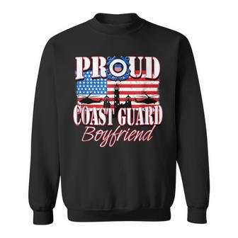 Proud Coast Guard Boyfriend Usa Flag Men Usa Funny Gifts Sweatshirt | Mazezy
