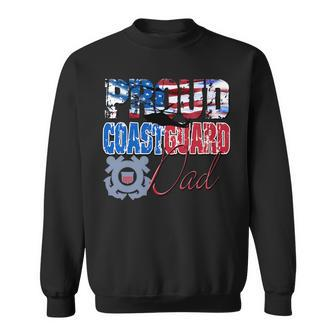 Proud Coast Guard Dad Patriotic Fathers Day Men Patriotic Funny Gifts Sweatshirt | Mazezy