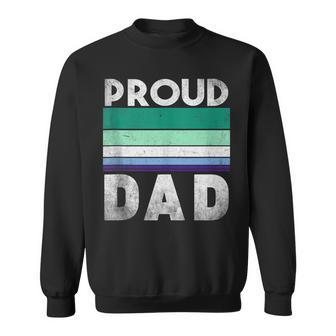 Proud Dad Mlm Pride Lgbt Ally Funny Gay Male Mlm Flag Sweatshirt | Mazezy