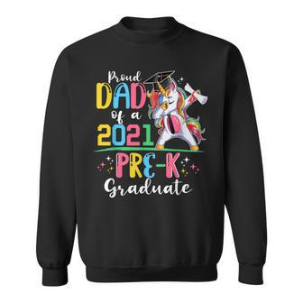 Proud Dad Of A 2021 Prek Graduate Unicorn Grad Senior Sweatshirt | Mazezy