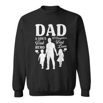 Proud Dad Of Twins Funny Father Apparel Sweatshirt | Mazezy