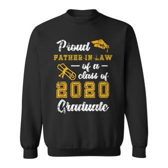 Proud Fatherinlaw Of 2020 College Graduate Senior Yellow Gift For Mens Sweatshirt | Mazezy