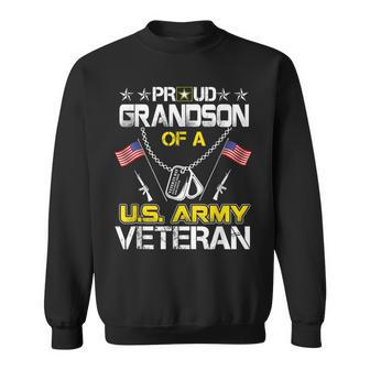 Proud Grandson Of A Us Army Veteran Veterans Day Sweatshirt | Mazezy