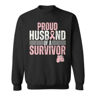 Proud Husband Of Survivor Breast Cancer Survivor Awareness Sweatshirt - Seseable