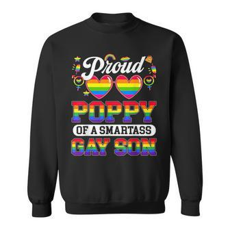 Proud Poppy Of A Smartass Gay Son Lgbt Gay Pride Month Sweatshirt | Mazezy