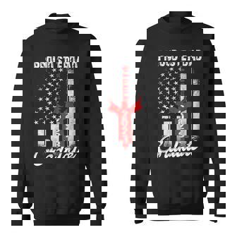 Proud Stepdad Of A Class Of 2023 Graduate Us Flag Graduation Sweatshirt | Mazezy