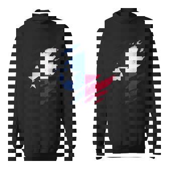 Proud Texan Tx State Torn Ripped Texas Flag Sweatshirt | Mazezy