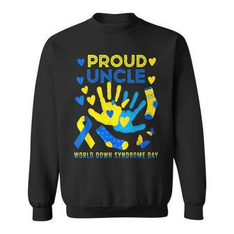 Proud Uncle T21 World Down Syndrome Awareness Day Ribbon Sweatshirt | Mazezy