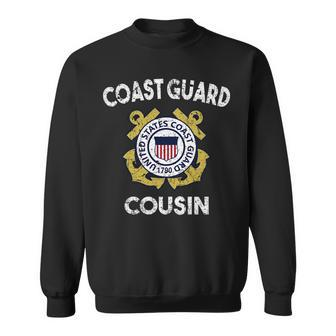Proud Us Coast Guard Cousin Military Pride Pride Month Funny Designs Funny Gifts Sweatshirt | Mazezy