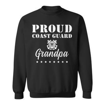 Proud Us Coast Guard Grandpa Us Military Family Gift Gift For Mens Sweatshirt | Mazezy