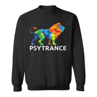 Psytrance Lion Psychedelic Music Rave Edm Sweatshirt | Mazezy