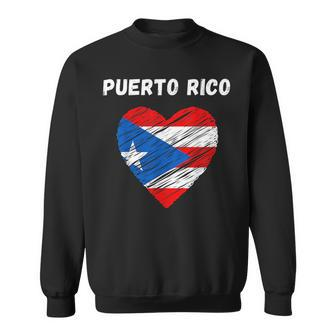 Puerto Rico Flag Holiday Puerto Rico Heart Puerto Rican Flag Sweatshirt | Mazezy