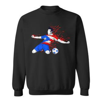 Puerto Rico Soccer Puerto Rican National Flag Football Lover Sweatshirt | Mazezy