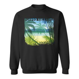 Puerto Vallarta Beach Summer Matching Family Palms Tree Summer Funny Gifts Sweatshirt | Mazezy