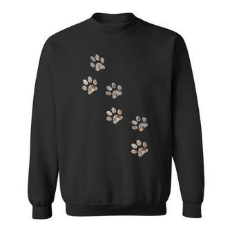 Puppy Paw Print Pet Lover Dog Lovers Animal Rescue Rights Sweatshirt | Mazezy DE
