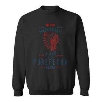 Purepecha Native Mexican Indian Man Never Underestimate Sweatshirt - Seseable