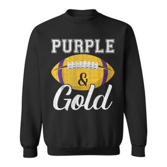 Purple And Gold Game Day Group Purple And Gold Vibes Sweatshirt - Seseable