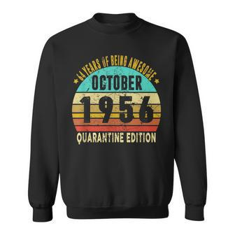 Quarantine Edition October 1956 64Th Birthday Gift Vintage Sweatshirt | Mazezy