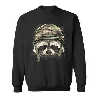 Raccoon Soldier Veteran Army Raccoon American Animal Lover 628 Sweatshirt - Monsterry AU