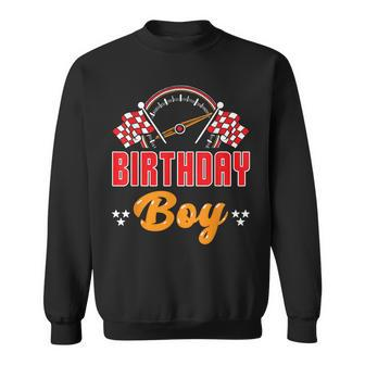 Race Car Birthday Party Matching Family Birthday Boy Sweatshirt - Seseable
