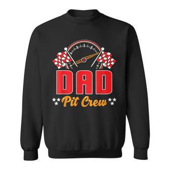 Race Car Birthday Party Matching Family Dad Pit Crew Sweatshirt - Thegiftio UK