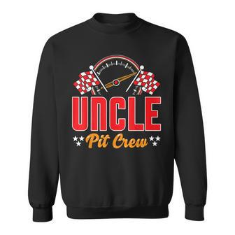 Race Car Birthday Party Matching Family Uncle Pit Crew Sweatshirt - Seseable