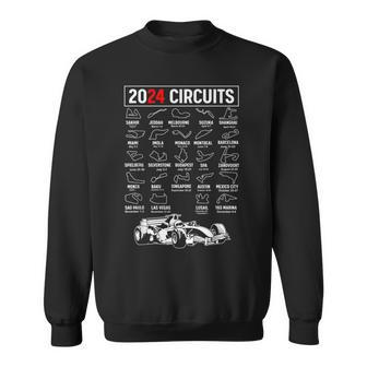 Racing Circuit Track Car Fan Race Lover 2024 Calendar Sweatshirt - Seseable