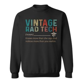 Rad Tech Noun Vintage Retro Style 60S 70S 80S Sweatshirt