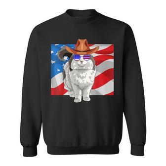 Ragamuffin Cat 4Th Of July Usa Patriotic American Flag Sweatshirt | Mazezy