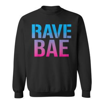 Rave Bae Raver Quote Trippy Edm Music Festival Sweatshirt | Mazezy UK