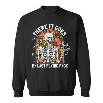 There It Goes My Last Flying F Skeletons Halloween Sweatshirt - Monsterry AU