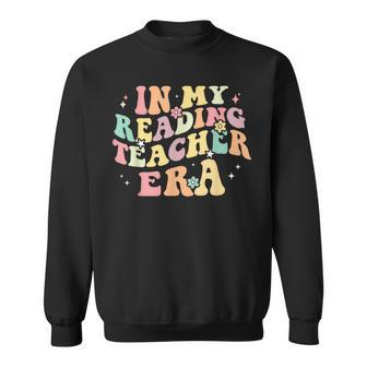 In My Reading Teacher Era Retro Back To School Book Lover Sweatshirt - Thegiftio UK