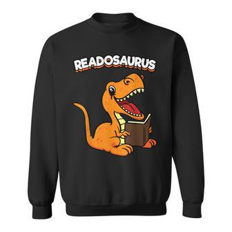 Readosaurus Dinosaur Reading Books Dino Read Bookworm Sweatshirt | Mazezy