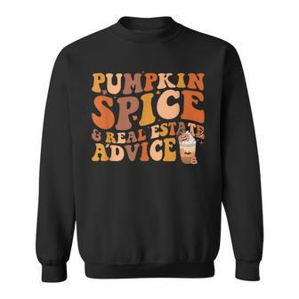 Real Estate Halloween Pumpkin Spice And Real Estate Advice Sweatshirt | Seseable CA
