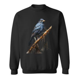 Realistic Blackbird Nature Trees Birds Sweatshirt - Seseable