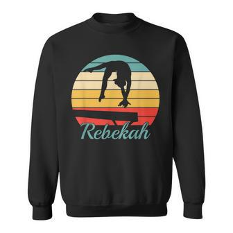 Rebekah Name Gift Personalized Gymnastics Sweatshirt | Mazezy